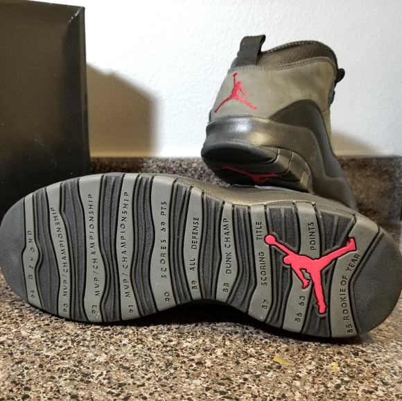 Nike Air Jordan 10 Retro Dark Shadow Grey/Black Mens size 12 310805-002 Sneakers - Picture 4 of 7